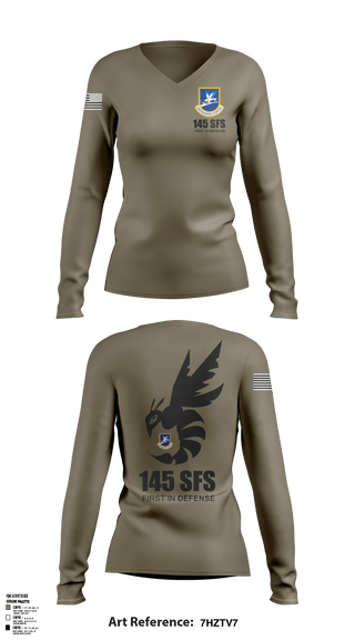 Women's Long Sleeve Vneck Shirt, , Air Force, Teamtime, Team time, sublimation, custom sports apparel, team uniforms, spirit wear, spiritwear, sports uniforms, custom shirts, team store, custom team store, fundraiser sports, apparel fundraiser