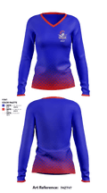 Moberly High School Golf 32711147 Women's Long Sleeve V-neck Shirt - 1