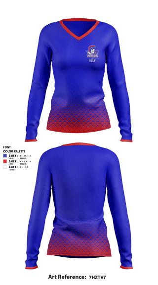 Women's Long Sleeve Vneck Shirt, Moberly High School Golf, Golf, Teamtime, Team time, sublimation, custom sports apparel, team uniforms, spirit wear, spiritwear, sports uniforms, custom shirts, team store, custom team store, fundraiser sports, apparel fundraiser