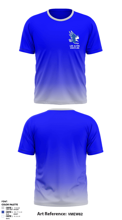 Los Altos High School Wrestling 82261589 Short Sleeve Rash Guard Shirt - 1