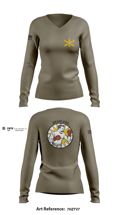 Bravo 3-2 ADA 14430873 Women's Long Sleeve V-neck Shirt - 6