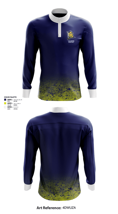 Culpeper County High School Basketball 66766183 Quarter Zip Jacket - 1