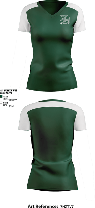 Women's Short Sleeve Vneck Shirt, Dallas County High School, Spirit Store, Teamtime, Team time, sublimation, custom sports apparel, team uniforms, spirit wear, spiritwear, sports uniforms, custom shirts, team store, custom team store, fundraiser sports, apparel fundraiser