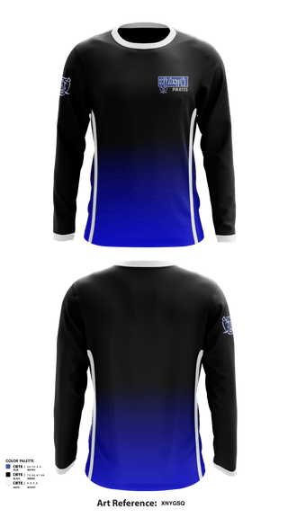 Long Sleeve Performance Shirt, Charlestown Pirates, Football, Teamtime, Team time, sublimation, custom sports apparel, team uniforms, spirit wear, spiritwear, sports uniforms, custom shirts, team store, custom team store, fundraiser sports, apparel fundraiser