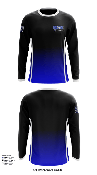 Charlestown Pirates 24240151 Long Sleeve Performance Shirt - 2
