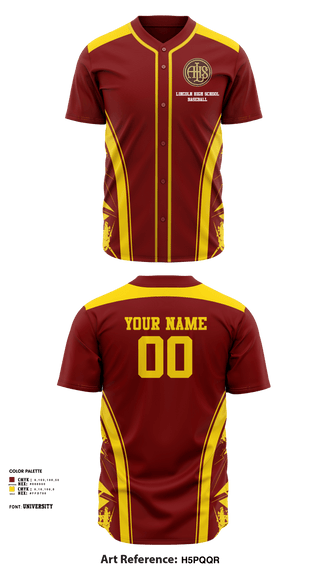Full Button Baseball Jersey, Lincoln High School Baseball, Baseball, Teamtime, Team time, sublimation, custom sports apparel, team uniforms, spirit wear, spiritwear, sports uniforms, custom shirts, team store, custom team store, fundraiser sports, apparel fundraiser