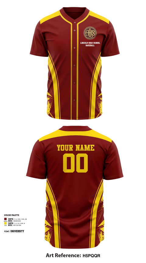 Full Button Baseball Jersey, Lincoln High School Baseball, Baseball, Teamtime, Team time, sublimation, custom sports apparel, team uniforms, spirit wear, spiritwear, sports uniforms, custom shirts, team store, custom team store, fundraiser sports, apparel fundraiser