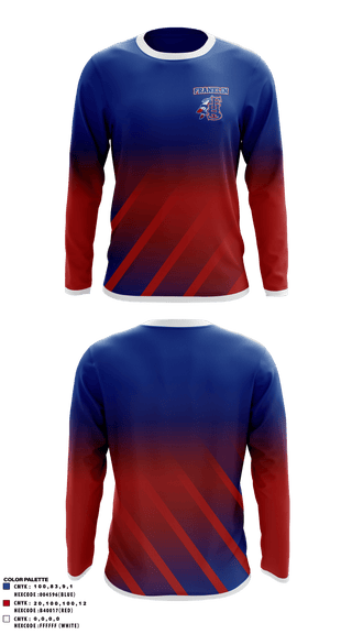 Long Sleeve Performance Shirt, Franklin High School Soccer, Men's Soccer, Teamtime, Team time, sublimation, custom sports apparel, team uniforms, spirit wear, spiritwear, sports uniforms, custom shirts, team store, custom team store, fundraiser sports, apparel fundraiser