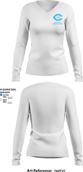Chanute High School Band 70581105 Women's Long Sleeve V-neck Shirt - 2