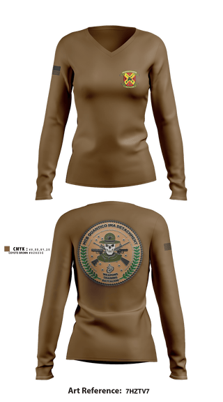 Women's Long Sleeve Vneck Shirt, , Army, Teamtime, Team time, sublimation, custom sports apparel, team uniforms, spirit wear, spiritwear, sports uniforms, custom shirts, team store, custom team store, fundraiser sports, apparel fundraiser