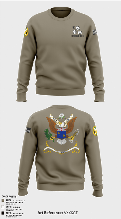 1-155th Dixie Thunder 83572891 Crew Neck Sweatshirt - 10