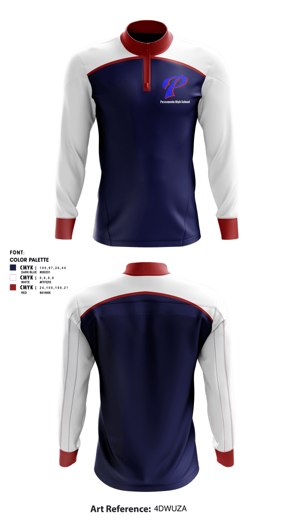Quarter Zip Jacket, Pascagoula High School, Spirit Store, Teamtime, Team time, sublimation, custom sports apparel, team uniforms, spirit wear, spiritwear, sports uniforms, custom shirts, team store, custom team store, fundraiser sports, apparel fundraiser