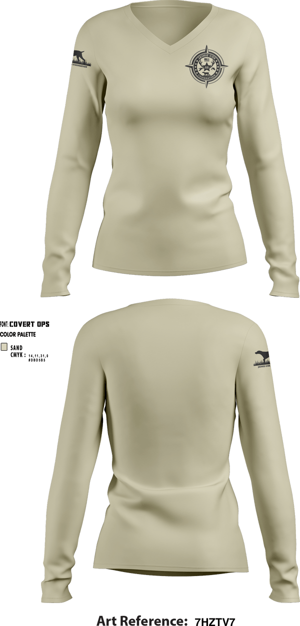 Women's Long Sleeve Vneck Shirt, Jaimie Cox Foundation, , Teamtime, Team time, sublimation, custom sports apparel, team uniforms, spirit wear, spiritwear, sports uniforms, custom shirts, team store, custom team store, fundraiser sports, apparel fundraiser