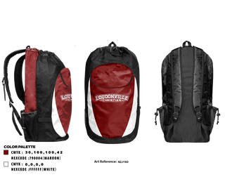 Gear Bag, Loudonville Christian Middle School, Spirit Store, Teamtime, Team time, sublimation, custom sports apparel, team uniforms, spirit wear, spiritwear, sports uniforms, custom shirts, team store, custom team store, fundraiser sports, apparel fundraiser