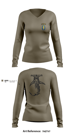 Women's Long Sleeve Vneck Shirt, , Army, Teamtime, Team time, sublimation, custom sports apparel, team uniforms, spirit wear, spiritwear, sports uniforms, custom shirts, team store, custom team store, fundraiser sports, apparel fundraiser