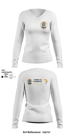 Women's Long Sleeve Vneck Shirt, Triple Threat, Spirit Store, Teamtime, Team time, sublimation, custom sports apparel, team uniforms, spirit wear, spiritwear, sports uniforms, custom shirts, team store, custom team store, fundraiser sports, apparel fundraiser