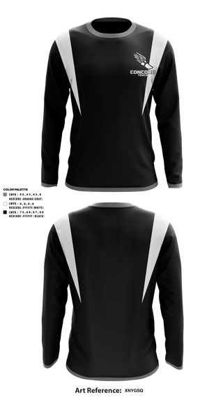 Long Sleeve Performance Shirt, Concord High School Track, Cross Country, Teamtime, Team time, sublimation, custom sports apparel, team uniforms, spirit wear, spiritwear, sports uniforms, custom shirts, team store, custom team store, fundraiser sports, apparel fundraiser