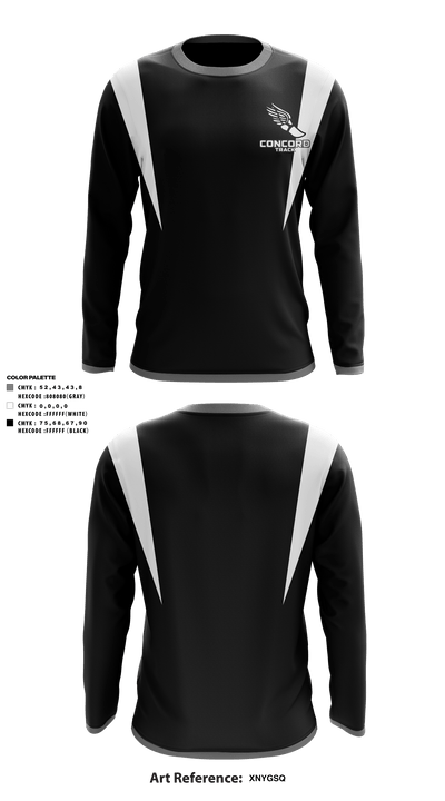 Concord High School Track 53059740 Long Sleeve Performance Shirt - 3