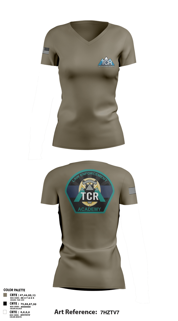 Women's Short Sleeve Vneck Shirt, TCR LE ACADEMY, Police, Teamtime, Team time, sublimation, custom sports apparel, team uniforms, spirit wear, spiritwear, sports uniforms, custom shirts, team store, custom team store, fundraiser sports, apparel fundraiser
