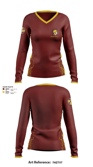 Women's Long Sleeve Vneck Shirt, Baker High School Basketball, Women's Basketball, Teamtime, Team time, sublimation, custom sports apparel, team uniforms, spirit wear, spiritwear, sports uniforms, custom shirts, team store, custom team store, fundraiser sports, apparel fundraiser