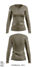 635th AAA AW Battalion HQ Battery 3041583 Women's Long Sleeve V-neck Shirt - 1