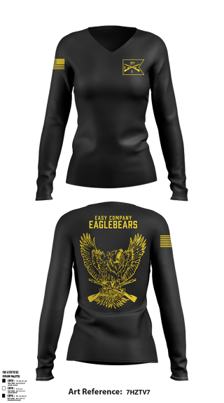 Women's Long Sleeve Vneck Shirt, , Army, Teamtime, Team time, sublimation, custom sports apparel, team uniforms, spirit wear, spiritwear, sports uniforms, custom shirts, team store, custom team store, fundraiser sports, apparel fundraiser