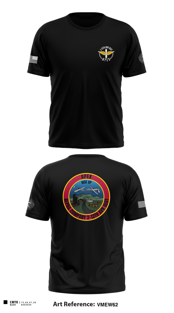 Short Sleeve Performance Shirt, A Co, 2-13th AVN REGT, , Teamtime, Team time, sublimation, custom sports apparel, team uniforms, spirit wear, spiritwear, sports uniforms, custom shirts, team store, custom team store, fundraiser sports, apparel fundraiser