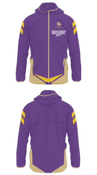 Windbreaker, Queen Creek High School Golf, Golf, Teamtime, Team time, sublimation, custom sports apparel, team uniforms, spirit wear, spiritwear, sports uniforms, custom shirts, team store, custom team store, fundraiser sports, apparel fundraiser