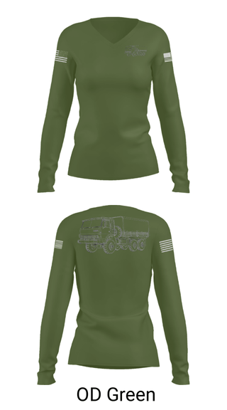 Women's Long Sleeve Vneck Shirt, , Army, Teamtime, Team time, sublimation, custom sports apparel, team uniforms, spirit wear, spiritwear, sports uniforms, custom shirts, team store, custom team store, fundraiser sports, apparel fundraiser