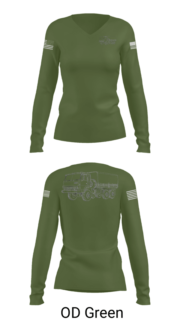 Women's Long Sleeve Vneck Shirt, , Army, Teamtime, Team time, sublimation, custom sports apparel, team uniforms, spirit wear, spiritwear, sports uniforms, custom shirts, team store, custom team store, fundraiser sports, apparel fundraiser