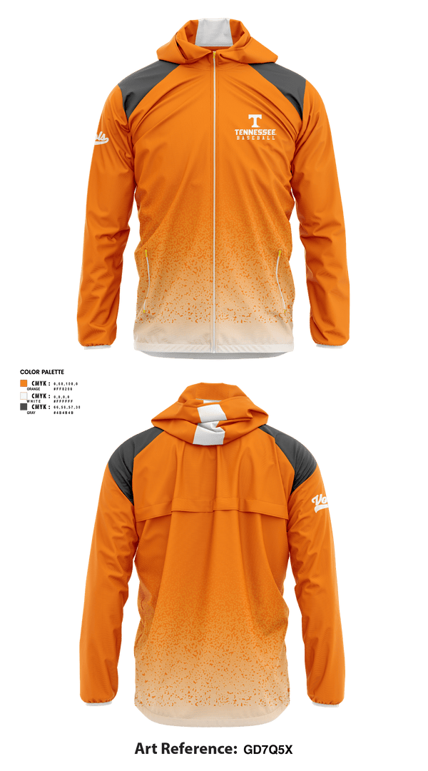 Windbreaker, University Of Tennessee Baseball, Baseball, Teamtime, Team time, sublimation, custom sports apparel, team uniforms, spirit wear, spiritwear, sports uniforms, custom shirts, team store, custom team store, fundraiser sports, apparel fundraiser
