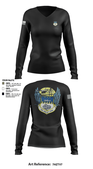 Women's Long Sleeve Vneck Shirt, , Air Force, Teamtime, Team time, sublimation, custom sports apparel, team uniforms, spirit wear, spiritwear, sports uniforms, custom shirts, team store, custom team store, fundraiser sports, apparel fundraiser
