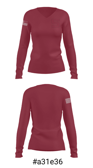 Women's Long Sleeve Vneck Shirt, Swarthmore College Golf, Golf, Teamtime, Team time, sublimation, custom sports apparel, team uniforms, spirit wear, spiritwear, sports uniforms, custom shirts, team store, custom team store, fundraiser sports, apparel fundraiser
