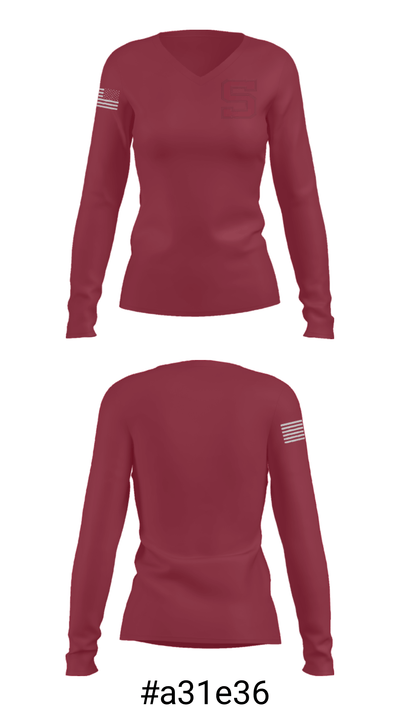 Swarthmore College Golf 9447073 Women's Long Sleeve V-neck Shirt - 20