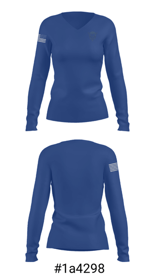 Women's Long Sleeve Vneck Shirt, Ogdensburg Free Academy High School Basketball, Women's Basketball, Teamtime, Team time, sublimation, custom sports apparel, team uniforms, spirit wear, spiritwear, sports uniforms, custom shirts, team store, custom team store, fundraiser sports, apparel fundraiser