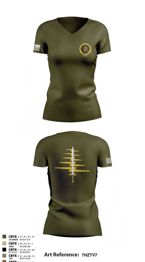 Women's Short Sleeve Vneck Shirt, , Army, Teamtime, Team time, sublimation, custom sports apparel, team uniforms, spirit wear, spiritwear, sports uniforms, custom shirts, team store, custom team store, fundraiser sports, apparel fundraiser
