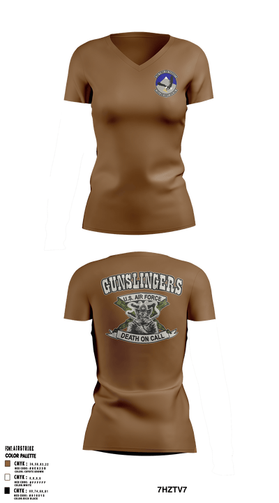 13th Air Support Operations Squadron 89640163 Women's Short Sleeve V-neck Shirt - 3
