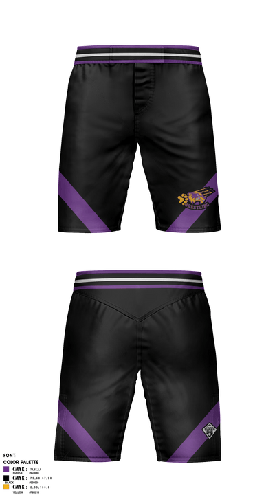 Bayfield High School Wolverine Wrestling 12563636 Fight Shorts - 3