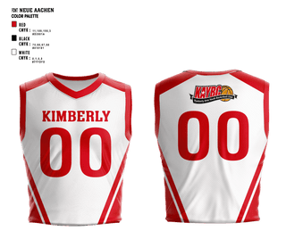 Kimberly 89619245 Reversible Basketball Jersey (White/Red) - 39