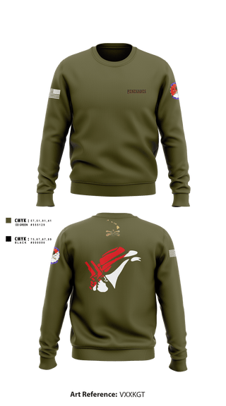Crew Neck Sweatshirt, 2-6 Cav Alpha troop Renegades, Army, Teamtime, Team time, sublimation, custom sports apparel, team uniforms, spirit wear, spiritwear, sports uniforms, custom shirts, team store, custom team store, fundraiser sports, apparel fundraiser