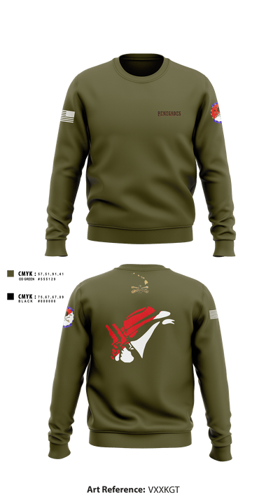 2-6 Cav Alpha troop Renegades 57667590 Crew Neck Sweatshirt - 8