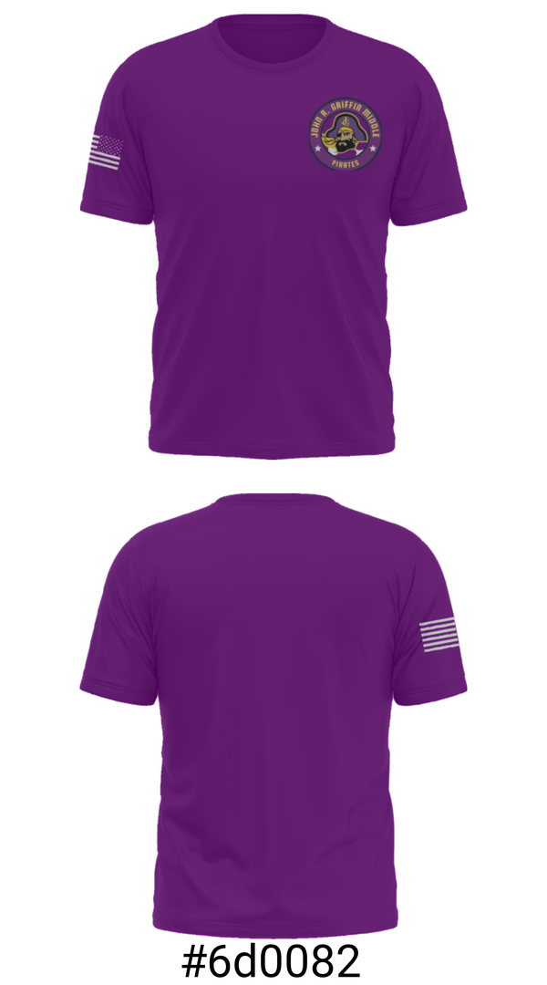 Short Sleeve Performance Shirt, John Griffin Middle School Basketball, Men's Basketball, Teamtime, Team time, sublimation, custom sports apparel, team uniforms, spirit wear, spiritwear, sports uniforms, custom shirts, team store, custom team store, fundraiser sports, apparel fundraiser