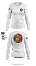 670 53429704 Women's Long Sleeve V-neck Shirt - 2