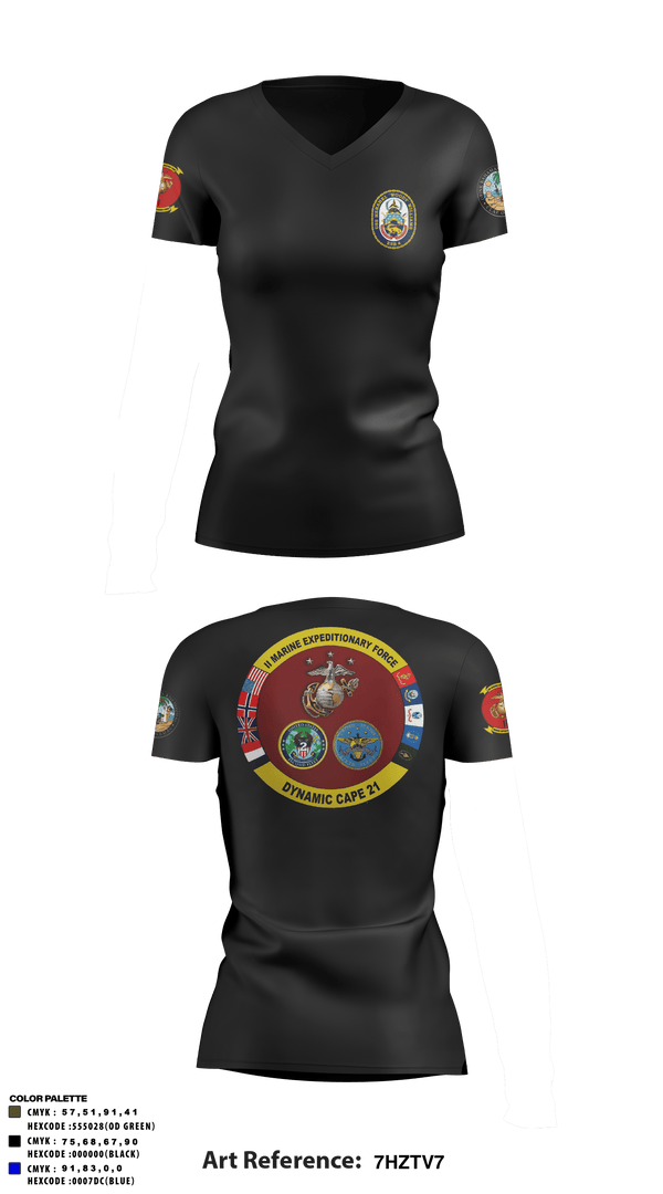 Women's Short Sleeve Vneck Shirt, , Marines, Teamtime, Team time, sublimation, custom sports apparel, team uniforms, spirit wear, spiritwear, sports uniforms, custom shirts, team store, custom team store, fundraiser sports, apparel fundraiser