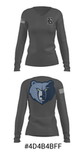 Riverbank High School 34077007 Women's Long Sleeve V-neck Shirt - 34