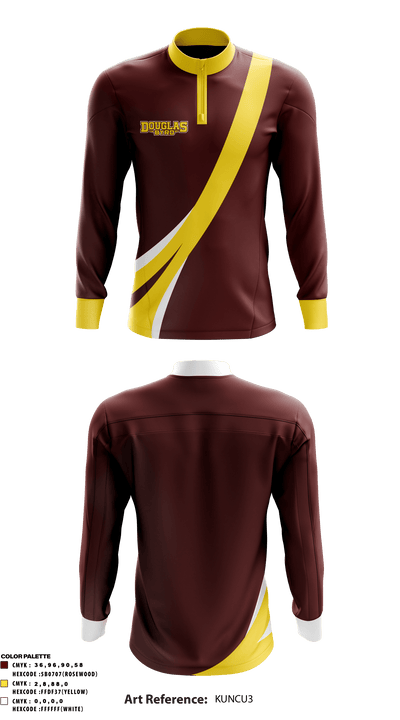 Douglas Byrd High School 75386801 Quarter Zip Jacket - 1