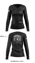 B/97th Civil Affairs Battalion (SO)(A) 80404671 Women's Long Sleeve V-neck Shirt - 2