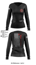 enigma, station 21 97533722 Women's Long Sleeve V-neck Shirt - 3