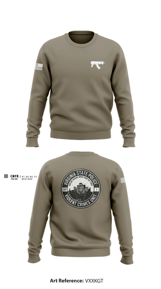 Crew Neck Sweatshirt, Violent Crimes Unit, Police, Teamtime, Team time, sublimation, custom sports apparel, team uniforms, spirit wear, spiritwear, sports uniforms, custom shirts, team store, custom team store, fundraiser sports, apparel fundraiser