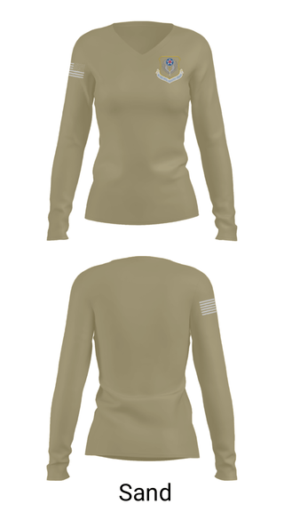 Women's Long Sleeve Vneck Shirt, , Air Force, Teamtime, Team time, sublimation, custom sports apparel, team uniforms, spirit wear, spiritwear, sports uniforms, custom shirts, team store, custom team store, fundraiser sports, apparel fundraiser